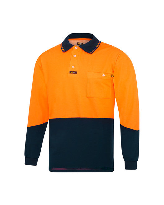 Cotton Backed Microfibre 'Premium' Polo Shirt L/S