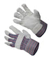 STRIPE LEATHER &amp; CANVAS STYLE GLOVES