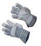 STRIPE LEATHER & CANVAS STYLE GLOVES REINFORCED